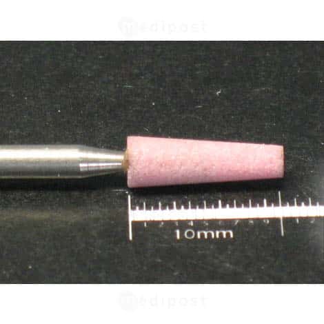 Fraise émeri - allumette longue ø3,3mm- corindon affiné rose