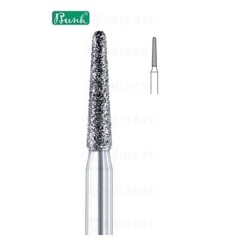 Diamant frees - match ø2,3mm - afgerond einde, medium korrel