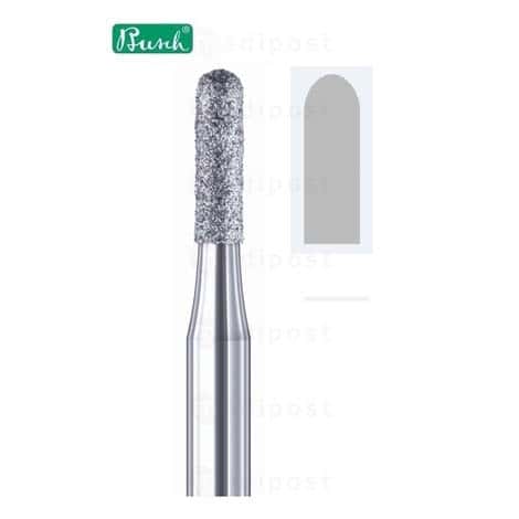 Fraise diamant - cylindrique arrondi ø 2,7mm - grain moyen