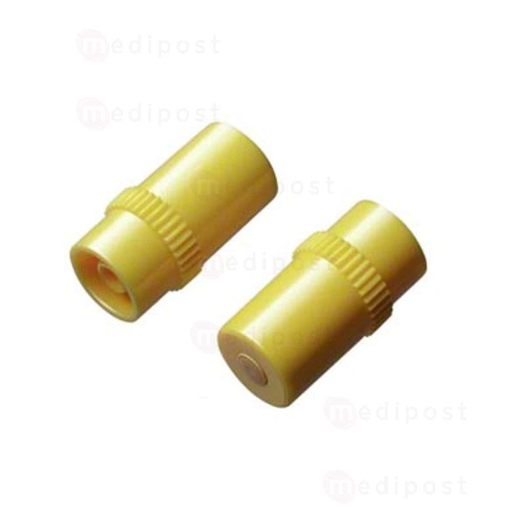 In stopper met gele injectieplaats