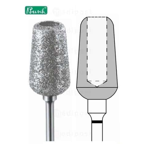 Fraise diamant - cylindre creux ø 9mm - grain super gros