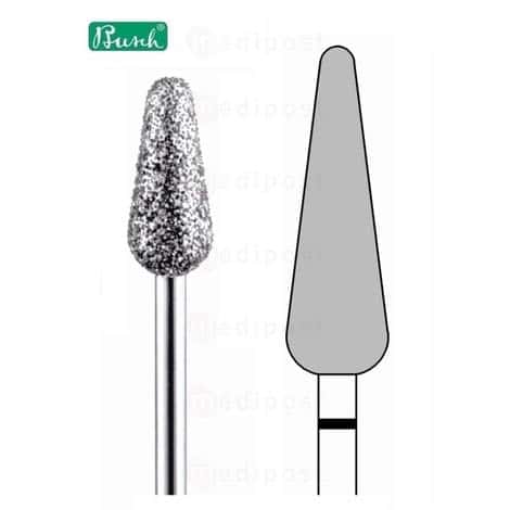 Fraise diamant - flamme long ø 6,5mm - grain super gros
