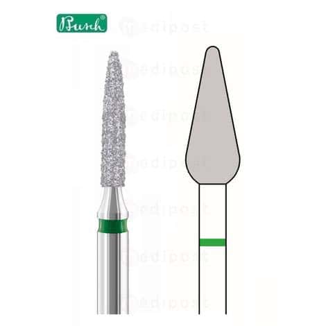 Fraise diamant - flamme ø 5mm - gros grain