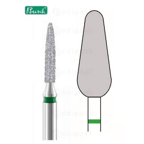 Fraise diamant - cône ø 6.3mm - gros grain