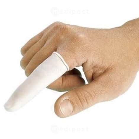Doigtiers médicaux roulés 1 doigt en latex non stériles