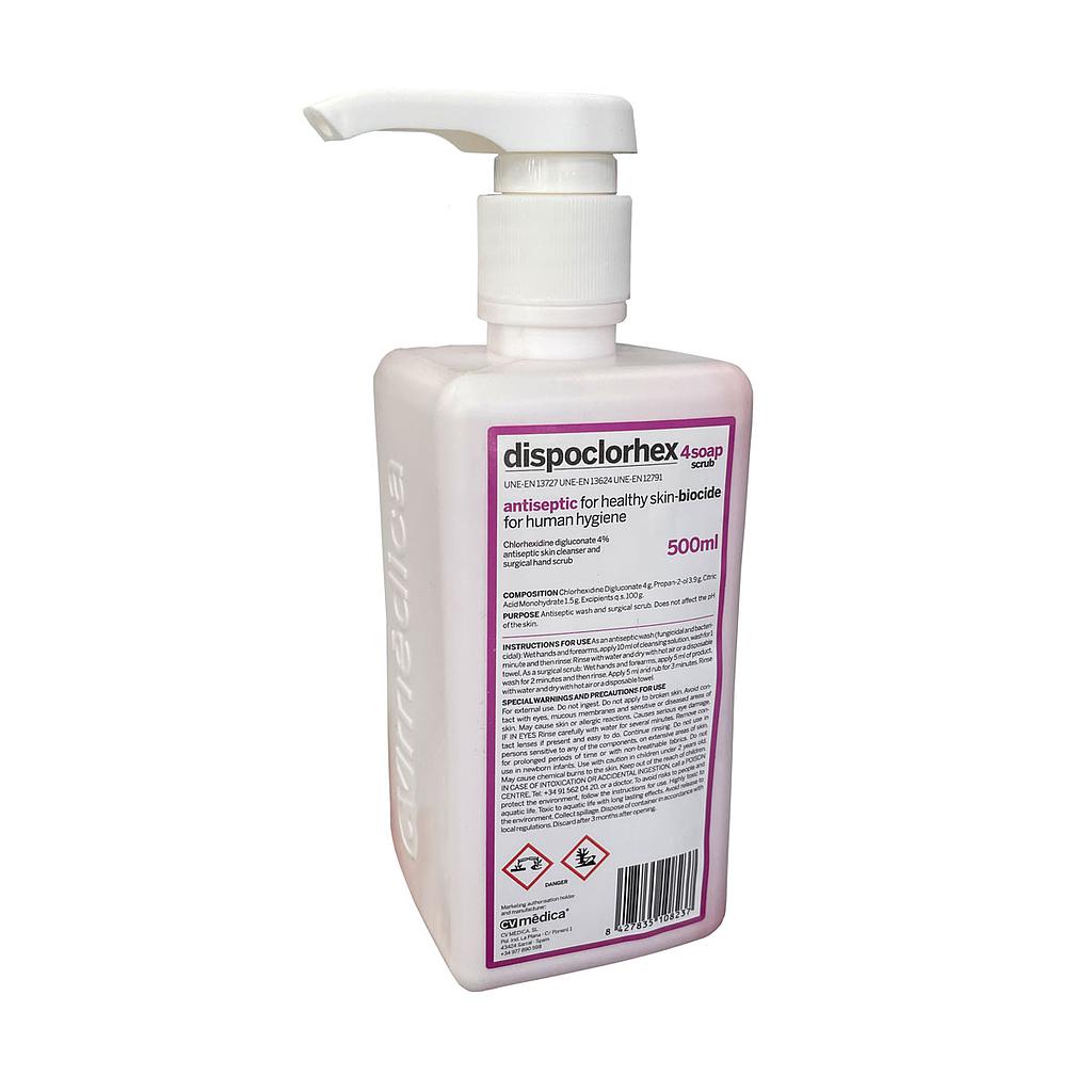 Dispo Clorhex prechirurgische desinfecterende zeep 500ml