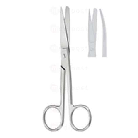 Ciseaux chirurgicaux pointe/mousse courbes 14cm