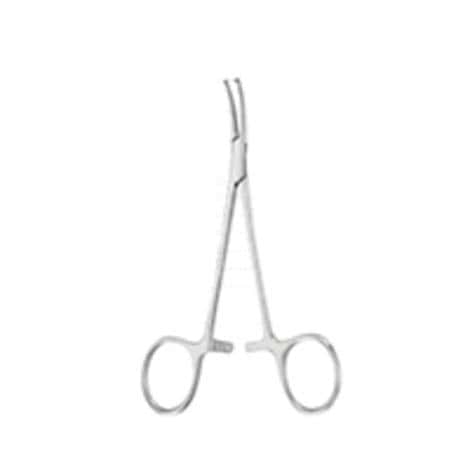 Pince hémostatique moustique Halsted courbe 1x2 dents 12cm