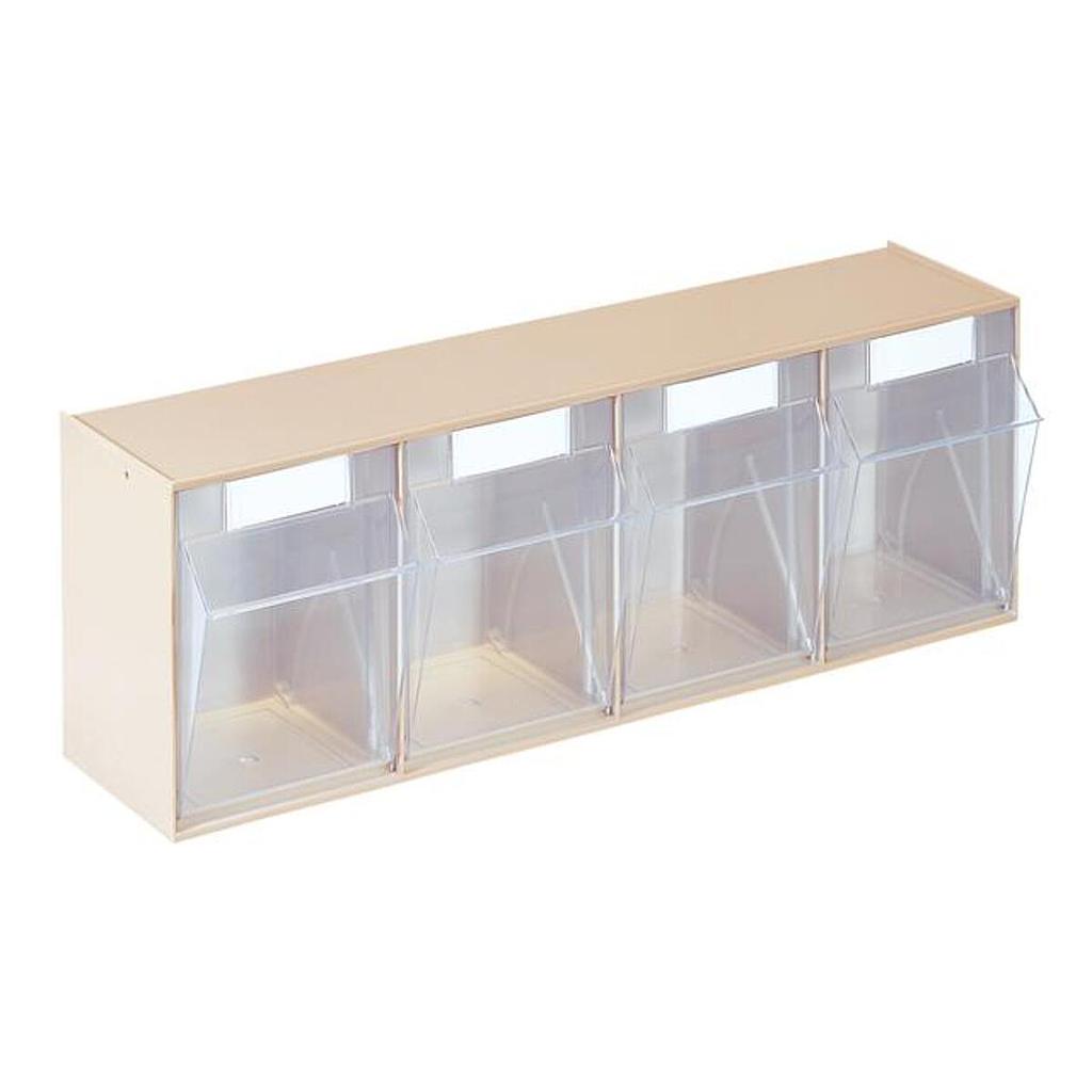 Kantelbare dispenser met 4 compartimenten