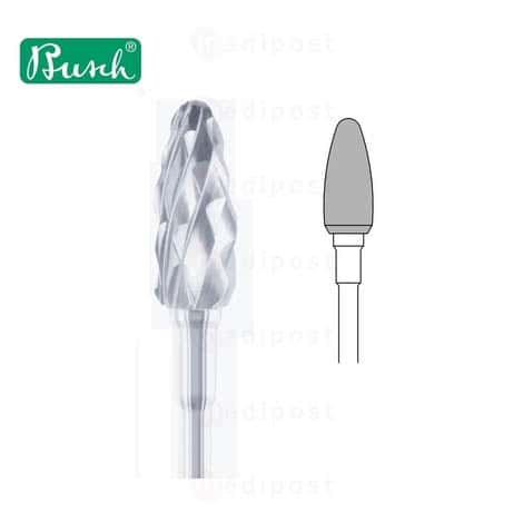 Fraise carbure - ovale ø 6mm - denture croisée très grosse