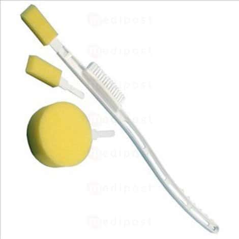 Eponge/brosse de bain/lave-orteils sur manche rallongé