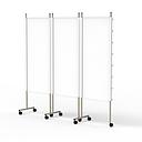 Kamerscherm met 3 panelen, PVC-doek M1, kleur wit