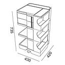 Assistant muet Boby 2 tiroirs 9cm  H73cm