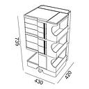 Assistant muet Boby 3 tiroirs 6cm 2 tiroirs 9cm H73cm