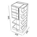 Boby trolley 4 laden 9cm H94cm