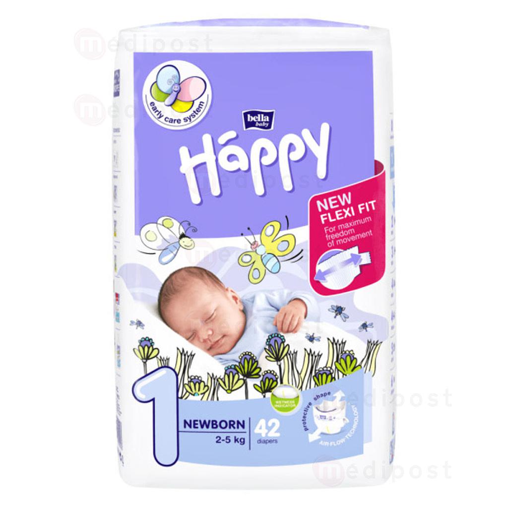 Seni Happy Lange bébé Taille 1 Nouveau né 2 à 5 kg