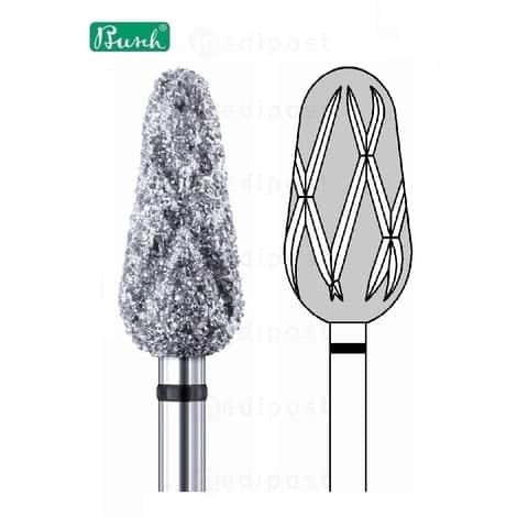 Diamant frees - ø 8.5mm conus - super grove korrel met groef