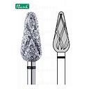 Fraise diamant - flamme ø 5mm - grain super gros à rainure