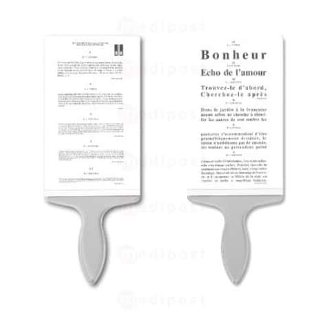 Parinaud hand-held gezichtsscherpte schaal