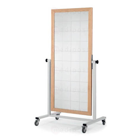 Miroir orthopédique quadrillé mobile avec articulation