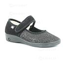 Jasmine Lycra slipper met zwart klittenband