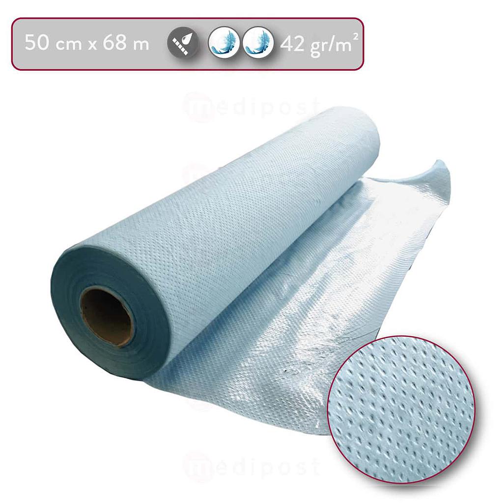 Onderzoekslakens 50 cm x 55 m – 2-laags, met plastic coating