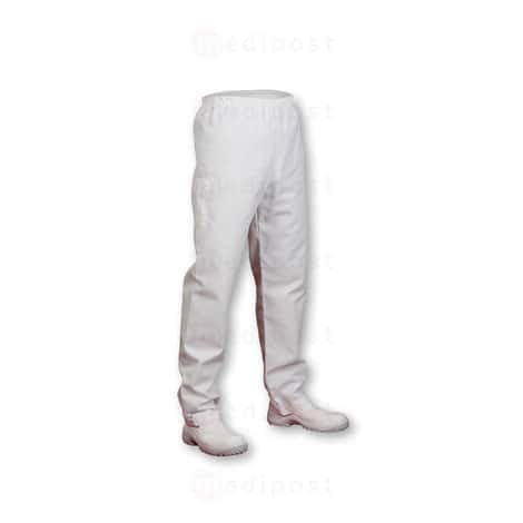Witte broek met elastische tailleband - gemengd