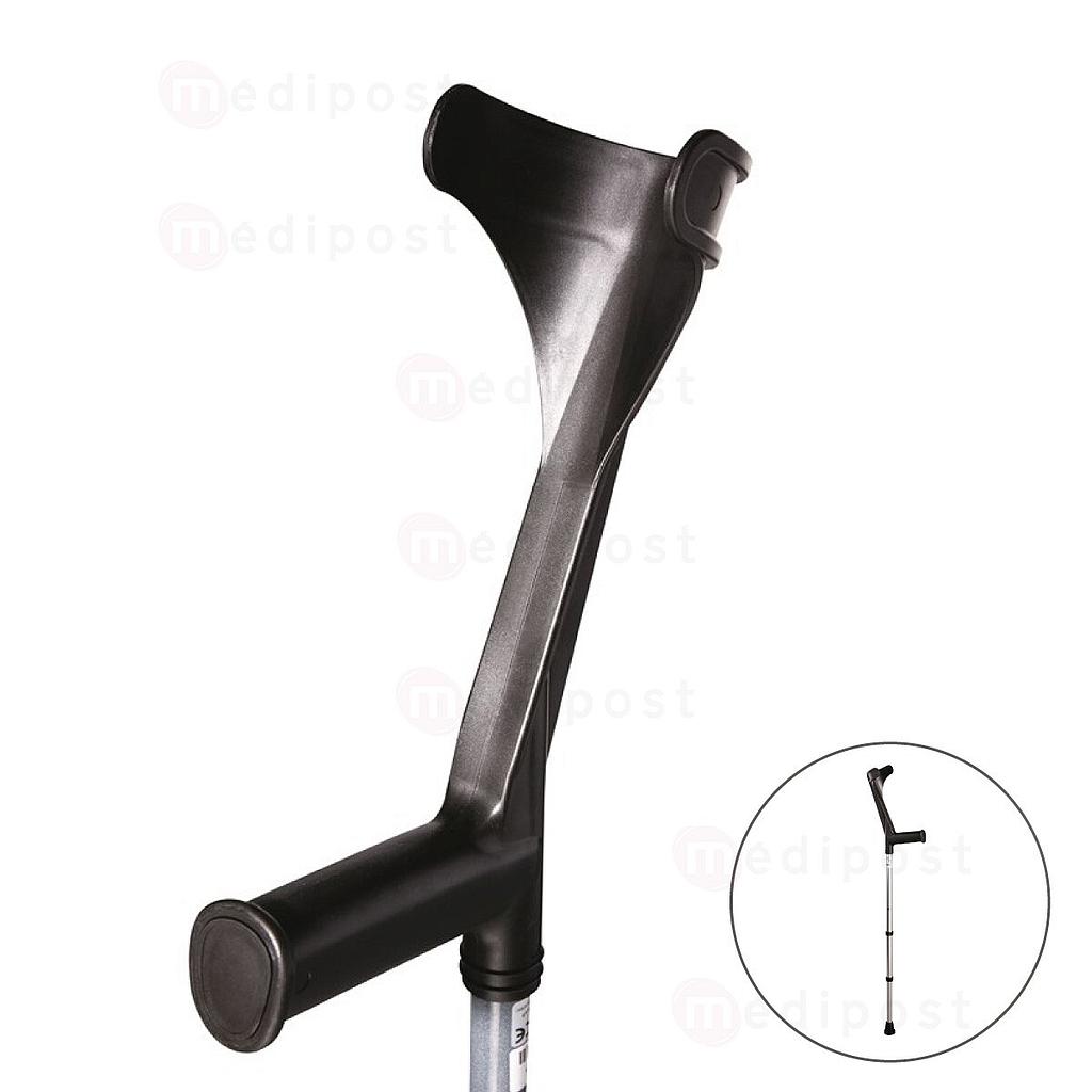 Standaard Sofia geanodiseerde hendel (grijs) zwarte armsteun