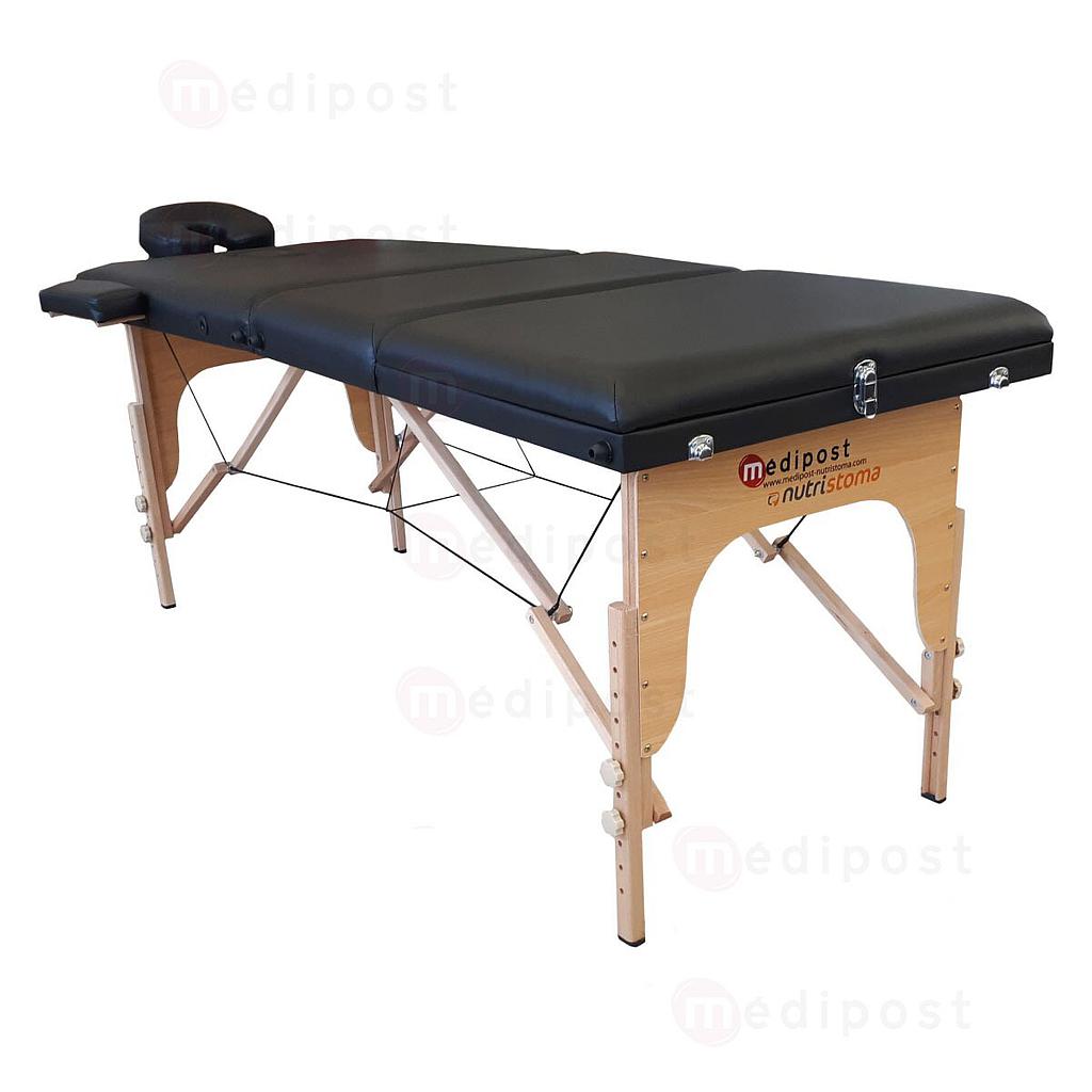 Inklapbare houten massagetafel met 3 secties