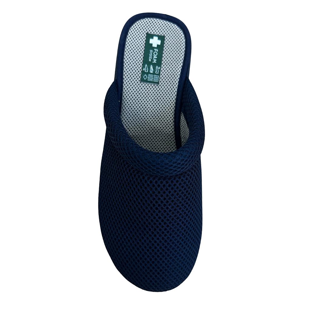 Mules anatomiques dames extra larges P35 Bleue