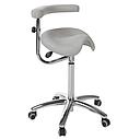 Tabouret derby Ecopostural base aluminium avec accoudoir multifonction