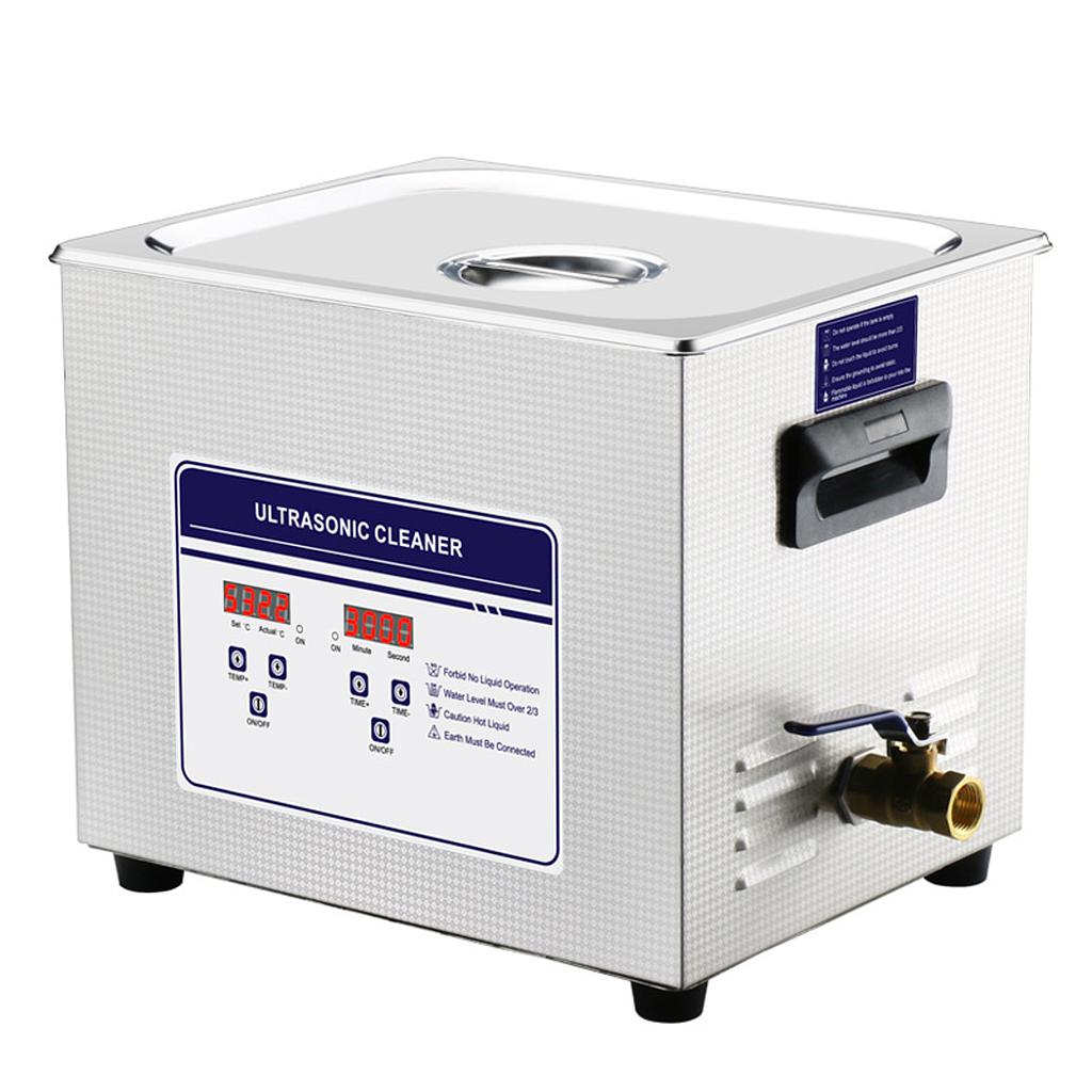 Digitale ultrasone reiniger met afvoer - 15 liter