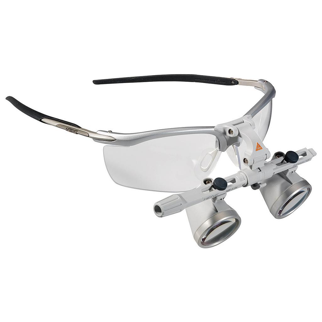 Loupes Binoculaires HEINE HR 2.5x avec support i-View sur lunettes S-FRAME, en mallette (520mm)