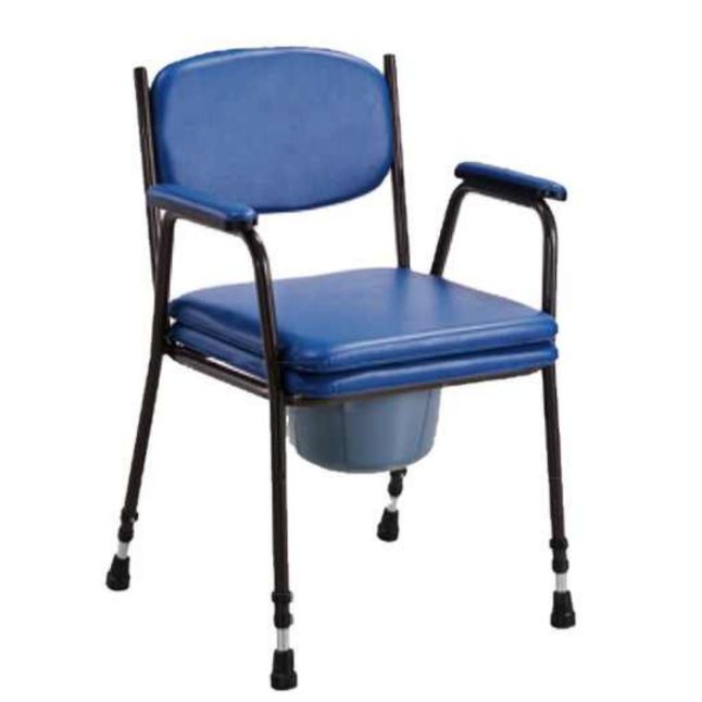 Blauwe verstelbare toiletstoel