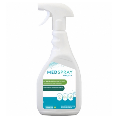 Spray nettoyant désinfectant surfaces et DM 750ml Stéricide Medspray