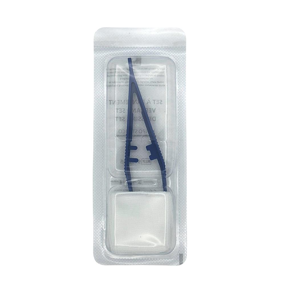 Infipost - Set à pansement 5 compresses et une pince anatomique