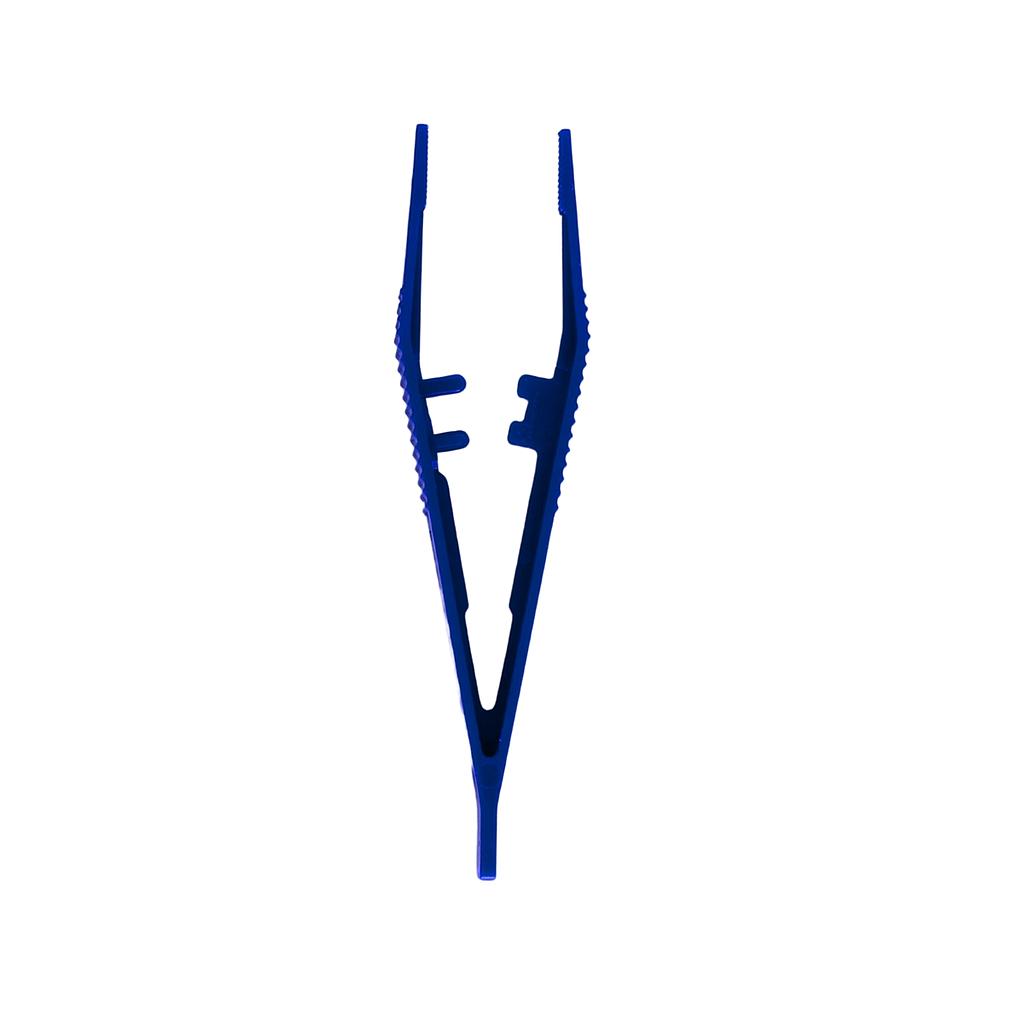 Pince anatomique stérile à usage unique bleu