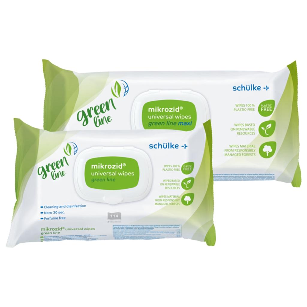 Lingettes désinfectantes Mikrozid Universal wipes green line