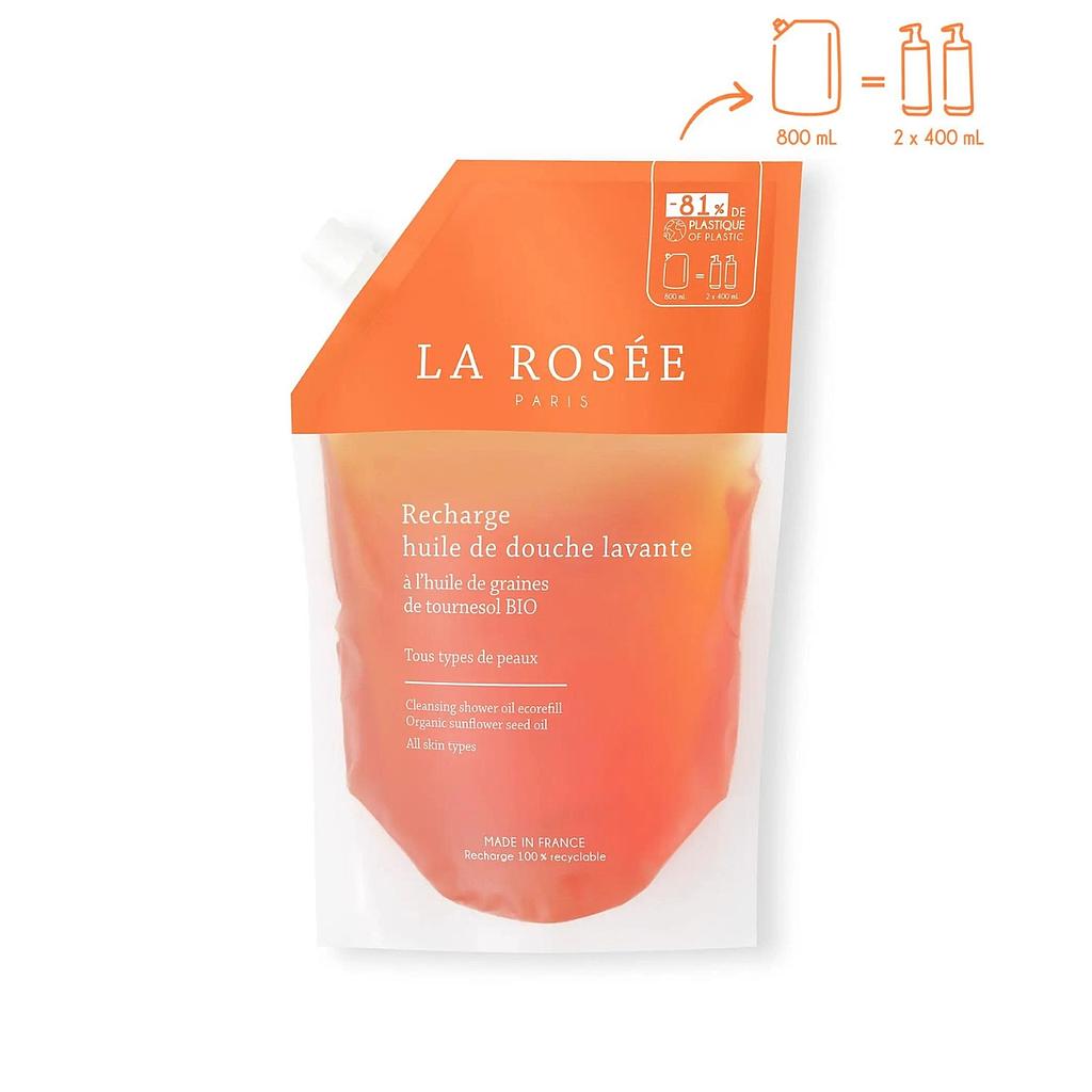 La Rosée Recharge Huile de douche lavante 800ML