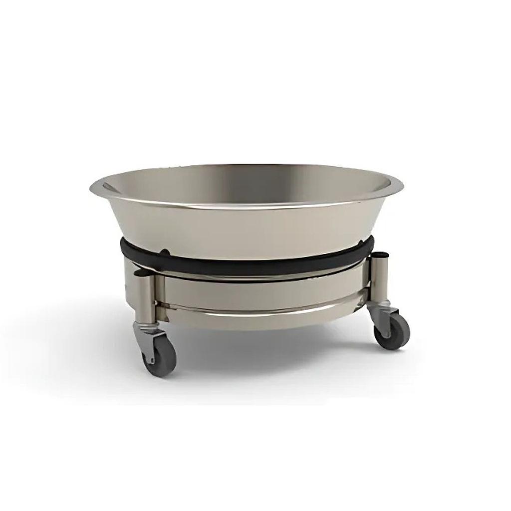 14L ronde afvalbak met Agencinox trolley