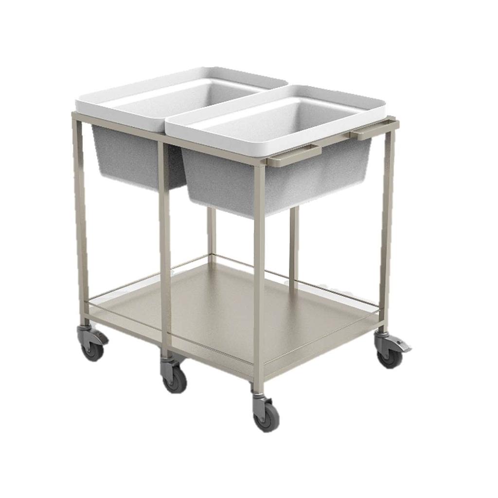 AGENCINOX dubbele trolley voor pre-desinfectie en operatiekamers