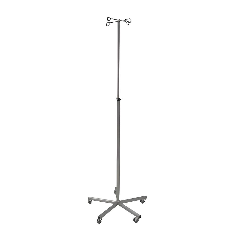 Pied à sérum 5 branches inox 4 crochets AGENCINOX