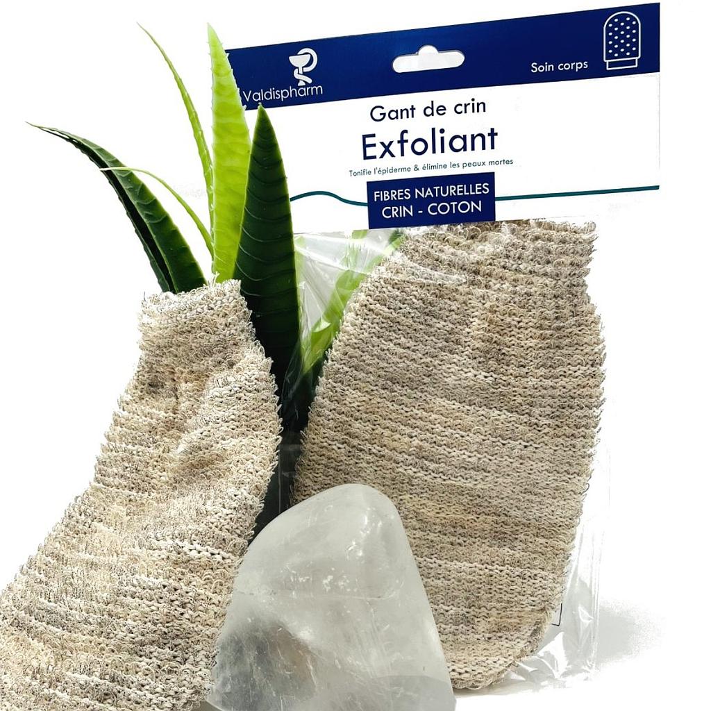 Gant de crin exfoliant fibres naturelles