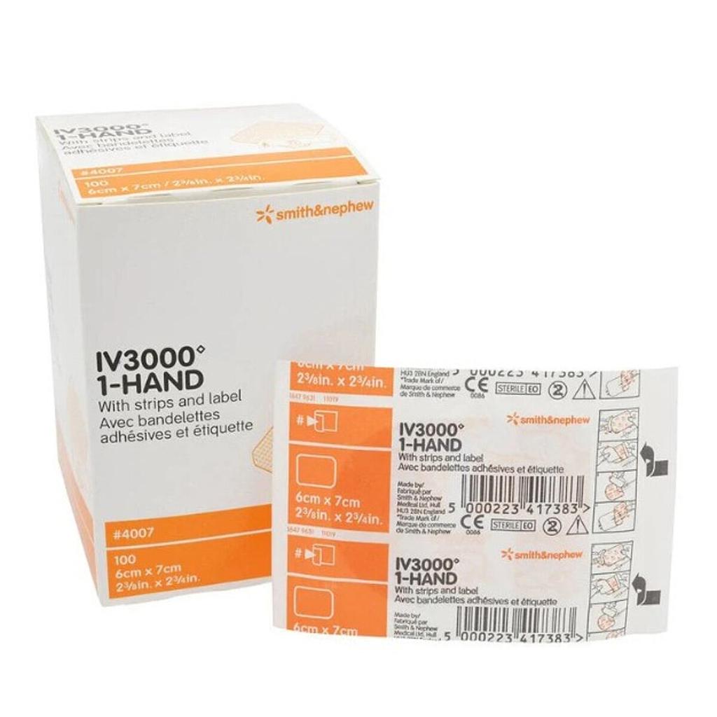 Pansements pour cathéters Opsite IV3000 1-HAND