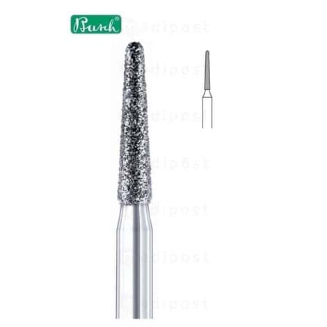 Fraise diamant - allumette ø1,6mm - bout arrondi grain moyen