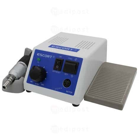 ESCORT III pedicure motor met voetpedaal+ roestvrij staal p/m