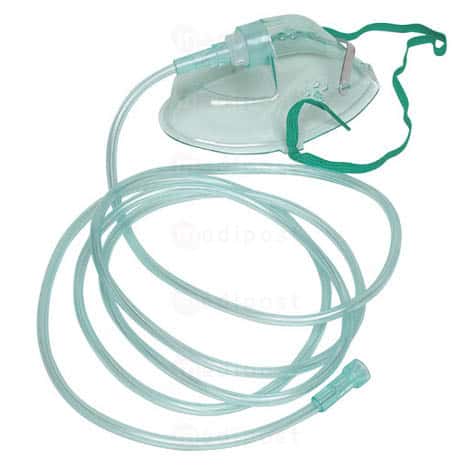 Masque à oxygène pour adulte avec tubulure de 2 mètres