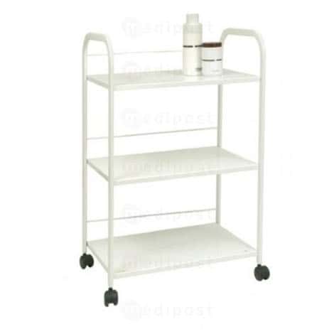 Ecopostural 3-delige instrument trolley met witte epoxy rails
