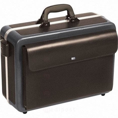 Mallette Progress cuir brun sans éclairage