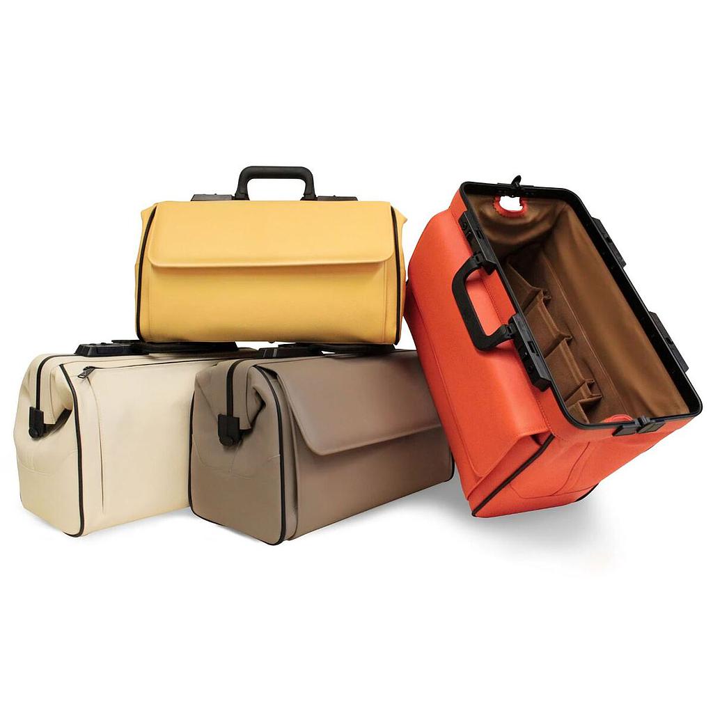 Malette Rusticana en cuir large, 2 poches externes,